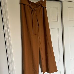 Leith Tan Wide-Leg Pants